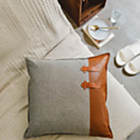 Cushion Cover American Style Cowboy Genuine Leather Belt Buckle Decoration Pillow Case Cover Living Room Bedroom Sofa Cushion Cover