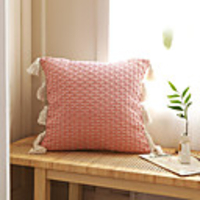 Cushion Cover Cotton Home Office Simplicity Knitting Decorative Square Throw Pillow Cover Cushion Case Pillowcase for Sofa Bedroom 45 x 45 cm (18 x 18 Inch) Superior Quality Mashine Washable