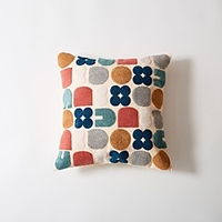 Cushion Cover Cotton Short Velvet Embroidery Pillow Case Cover Living Room Bedroom Sofa Cushion Cover