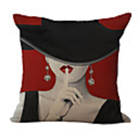 Cushion Cover Linen/Short Plush Soft Decorative Square Throw Pillow Cover Cushion Case Pillowcase for Sofa Bedroom 45 x 45 cm (18 x 18 Inch) Superior Quality Machine Washable Fashion Woman