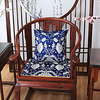 Cushion Cover New Chinese Style linen Blended Retro Pillow Case Cover Flowers Living Room Bedroom Sofa Cushion Cover Modern Sample Room Cushion Cover