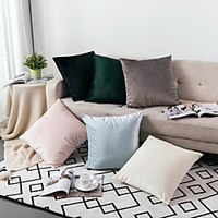 Cushion Cover Nordic Simple Dutch Velvet Candy Color Solid Color Sofa Cushion Cover miniinthebox