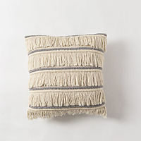 Cushion Cover Northern Europe ins Style Cotton and Linen Tassel Pillow Case Cover Living Room Bedroom Sofa Cushion Cover Modern Sample Room Cushion Cover
