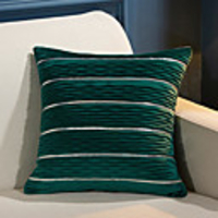 Cushion Cover Stripe Wave Series Solid Colored Soft Decorative Square Throw Pillow Cover Cushion Case Pillowcase for Sofa Bedroom 45 x 45 cm (18 x 18 Inch) Superior Quality Mashine Washable