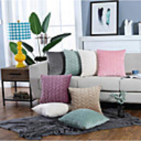 Cushion Cover Thick Plush Quilted Sofa Pillowcase Cushion Cover Simple And Modern