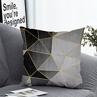 Cushion Cover with Pillow Insert Double Print 38x38cm / 45x45cm Polyester Geometric