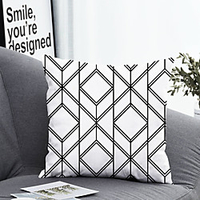 Cushion Cover with Pillow Insert Double Print 38x38cm / 45x45cm Polyester Geometric