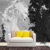 Custom Self-adhesive Mural Black and White Portrait is Suitable for Background Wall Coffee Shop Hotel Wall Decoration Art Room Wallcovering