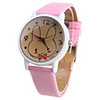 Cut Rabbit Pattern Gril Women Watch Pink Watchband 9378