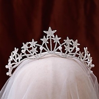 Cute Alloy Tiaras with Rhinestone / Pearl 1 Piece Wedding / Party / Evening Headpiece