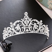 Cute Alloy Tiaras with Rhinestone 1 Piece Wedding / Party / Evening Headpiece