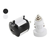 Cute Apple Shaped Car and AC Charger for iPad,  iPhone,  and Cell Phones (US plug,  Assorted Colors)