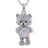 Cute Bear Austrian Crystal Necklace