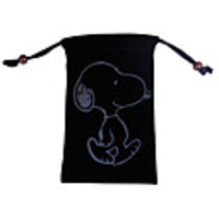 Cute Bear Cell Phone Vertical Velvet Bag( 8.5CM Wide/Black)