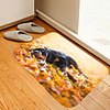Cute Big Black Dog Digital Printing Floor Mat Modern Bath Mats Nonwoven / Memory Foam Novelty Bathroom
