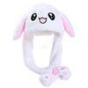 Cute Bunny Plush Hat Funny Playtoy Ear Up Down Rabbit Gift Toy for Kids Girls Girlfriend