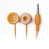 Cute Button Stereo Headphones IEN-FW03 (Orange)