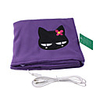 Cute Cartoon Pattern USB Far-infrared Heating Blanket - Purple (Black Cat)