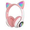 Cute Cat Ear Bluetooth Wireless Headphones Glowing LED RGB Flash Light for Girls Kids Gift Kid Girl Stereo Bass