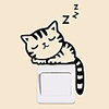 Cute Cat Light Switch Sticker Wall Stickers - Words amp;ampamp"es Wall Stickers Characters Study Room / Office / Dining Room / Kitchen