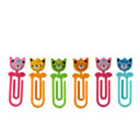 Cute Cat Shaped Bookmark,  3 Random Expressions