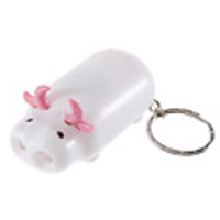 Cute Cow 2-LED Flashlight Keychain (Batteries Included)
