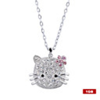Cute Design Stainless Steel Crystal USB2.0 Flash Drive Necklace (1GB)