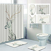 Cute Fawn Pattern PrintingBathroom Shower Curtain Leisure Toilet Four-Piece Design