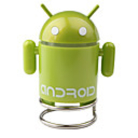 Cute Google Android Robot Style USB Rechargeable MP3 Player with FM Radio Colorful Light (TF)