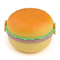 Cute Hamburger Lunch Box with Utensils Set