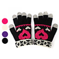 Cute Heart Touch Screen Gloves for iPhone,  iPad and More