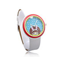 Cute Japanese Movement White Band Wrist Watch