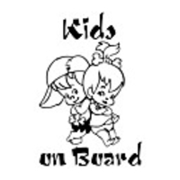 Cute Kids On Board Cartoon Warning Car Sticker Window Decoration Vinyl Decal