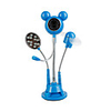 Cute Mickey Flexible Neck 300KP PC USB 2.0 Webcam with Fan + Microphone + 12-LED Light