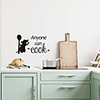 Cute Mouse Sticker Fridge Anyone Can Cook Kitchen Fridge Wall Refrigerator Vinyl Stickers Wall Decal Home Decor