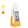 Cute Novelty Silicone Amplifier and Stand for iPhone 4 and 4S (Assorted Colors)