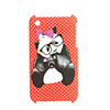 Cute Panda Spot Hard Protective Case for iPhone 3G/3GS (Red)