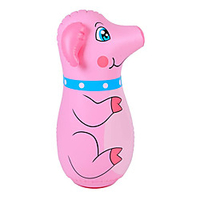Cute Pig Inflatable Punching Bags,  Blow up Tumbler for Kids,  Boxing Toys for Indoor Outdoor miniinthebox
