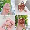 Cute Pink Popsicle ice cream Bluetooth Wireless Soft Silicon Case for Apple Airpods 2 Charging Headphone cover case strap ring