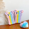 Cute Pop Bubble Fidget Case for iPhone 13 12 Pro Max 11 SE 2020 X XR XS Max 8 7 3D Soft Silicone Rainbow Case Release Stress Shockproof Cover Squeeze Sensory Cover Fidget Toy miniinthebox
