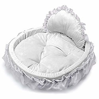 cute princess pet bed bow-tie lace cat dog bed (l,  grey) miniinthebox