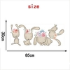 Cute Rabbit Wall Sticker Wall Sticker Pvc Decorative Wall Sticker Home Decoration Wall Decal Wall Decoration 1pc