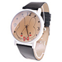 Cute Rabbit Watch With Black Watchband A139