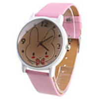Cute Rabbit Watch With Pink Watchband A139