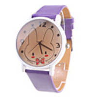 Cute Rabbit Watch With Purple Watchband A139