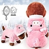 cute small dog sweater girl pink pig puppy clothes hoodie winter warm coat