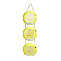Cute Smile-Face Shaped Photo Frame-Yellow(Hold 3 Photos)