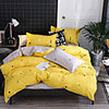 Cute Yellow Eyelash Print 3-Piece Duvet Cover Set Hotel Bedding Sets Comforter Cover with Soft Lightweight Microfiber(Include 1 Duvet Cover and 1or 2 Pillowcases)