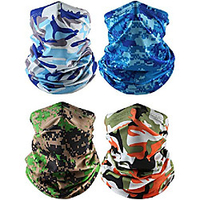 Cycling Face Mask Cover Neck Gaiter Neck Tube Bandana Mask Bandana Sports Scarf Face Mask Sun Protection Bike / Cycling Light Blue Camouflage Blue Pink for Unisex Adults
