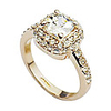 Cz Stone Square Ring